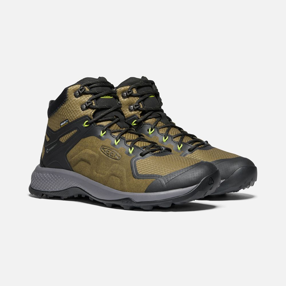 Botas de Seguridad Keen Mexico Verde Oscuro Oliva - Hombre Explore Waterproof - TH8139074